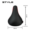 Sillín Estilo BMX – Negro y Rojo