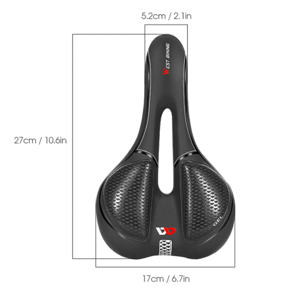 Sillín de Gel WEST para Ciclismo
