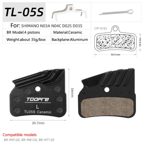 6-54 Pastilla de Freno de Disco Ventilada TOOPRE – TL-05S