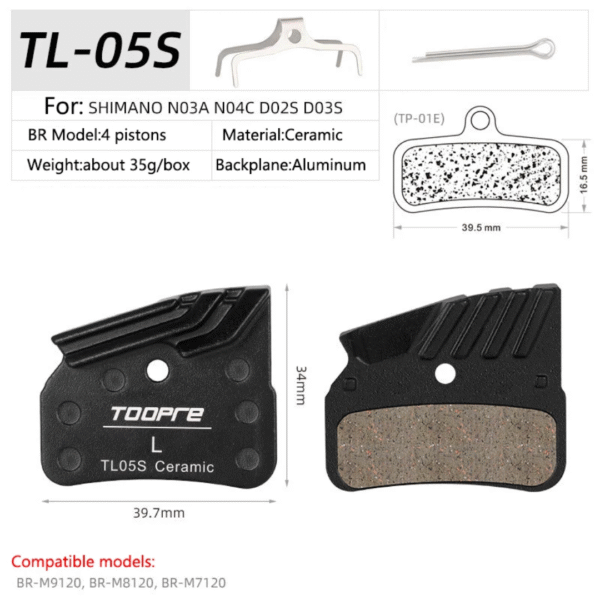 Pastilla de Freno de Disco Ventilada TOOPRE – TL-05S