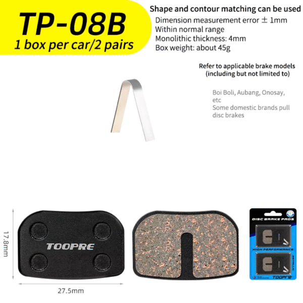 Pastilla de Disco de Freno TOOPRE 2 Pares TP-08B